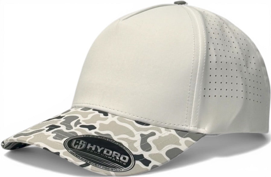 5 Panel Hydro Cap: Grey Camo