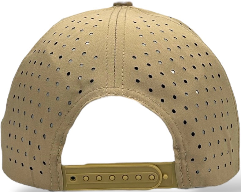 5 Panel Hydro Cap: Desert Brown with Black Rope Snapback