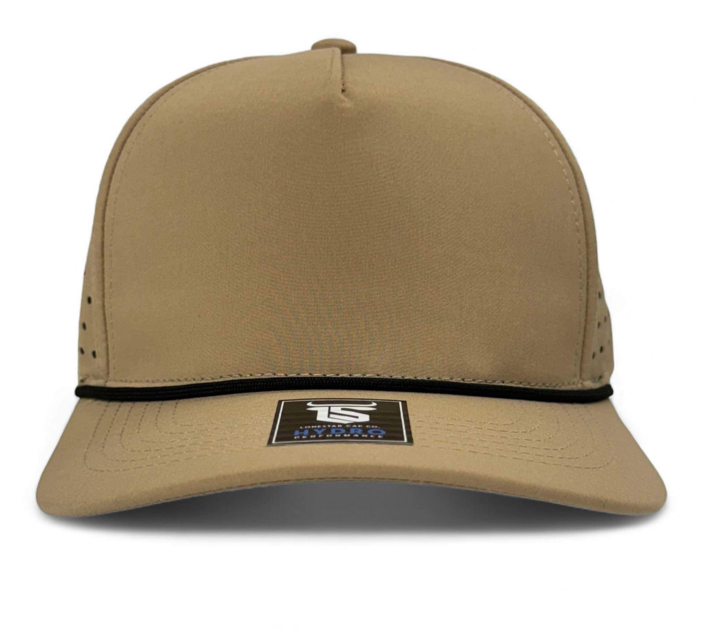 Youth 5 Hydro Cap in Desert Brown with Black Rope Snapback, perfect for active kids.