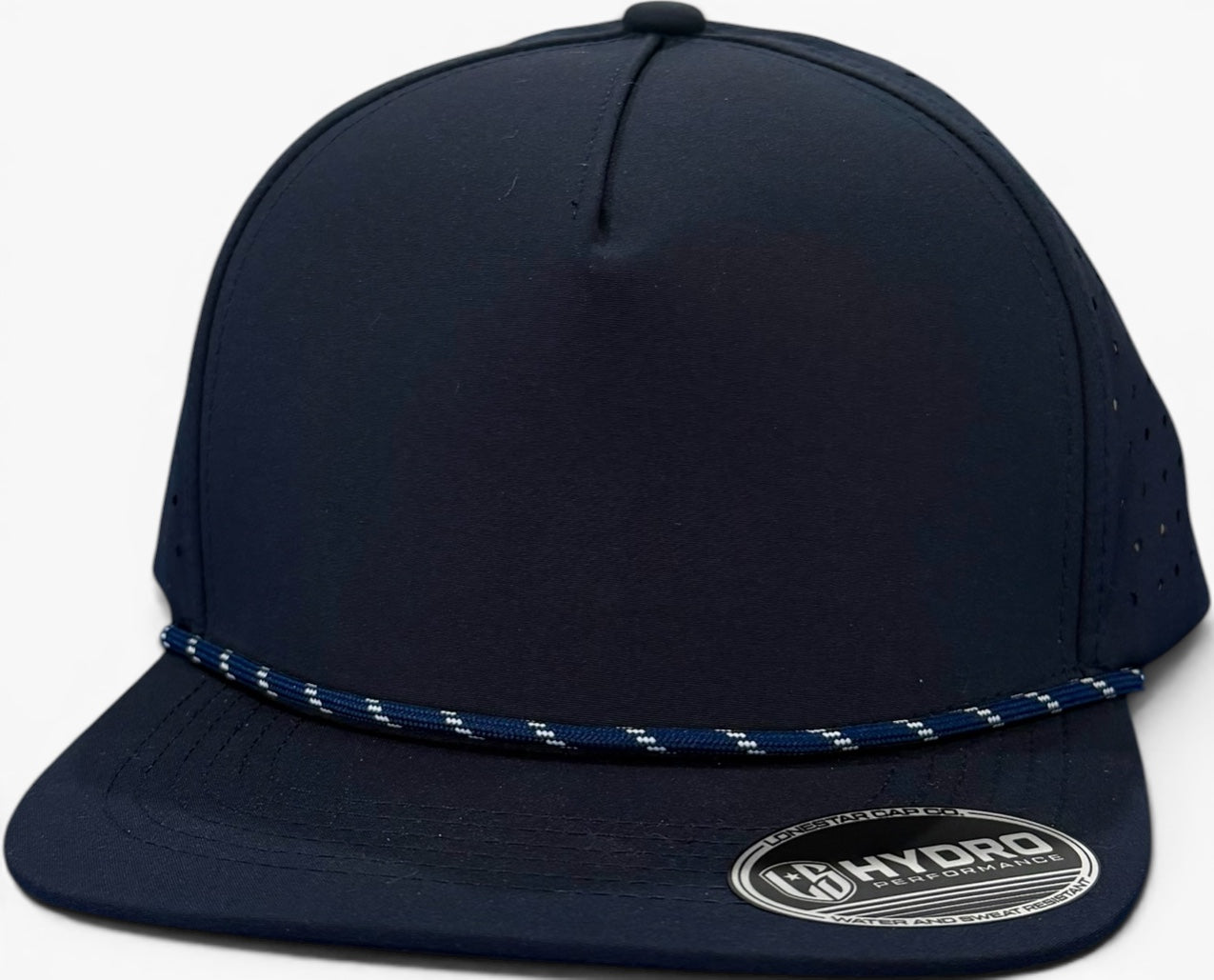 5 Panel Hydro Cap: navy - navy/white Rope Snapback