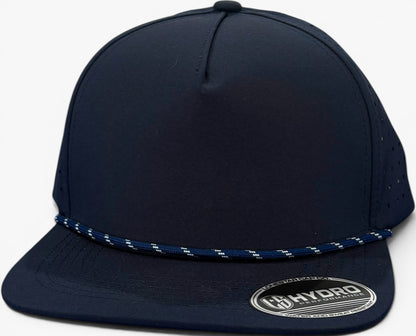 5 Panel Hydro Cap: navy - navy/white Rope Snapback