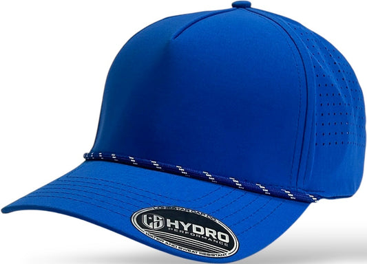 5 Panel Hydro Cap: ROYAL BLUE With Rope Snapback