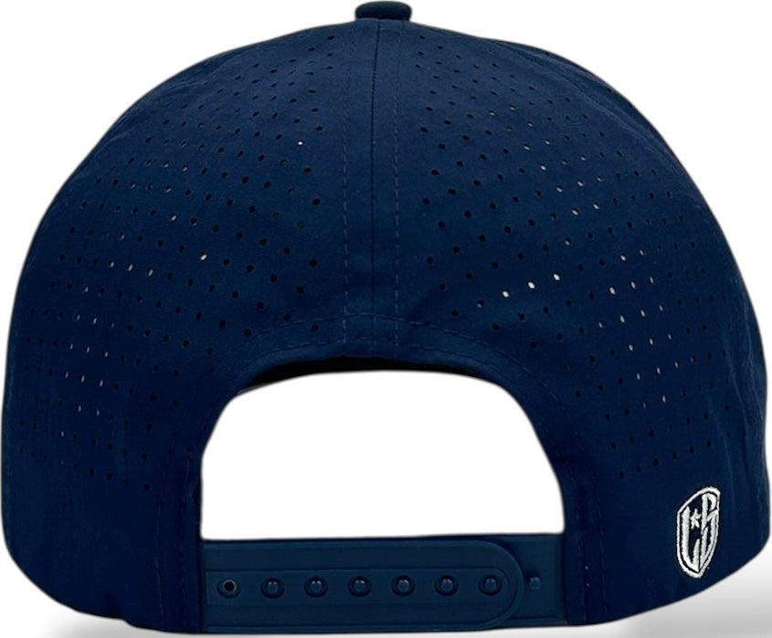5 panel Hydro Cap: Navy - Navy/White Rope Snapback