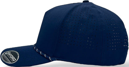 5 panel Hydro Cap: Navy - Navy/White Rope Snapback