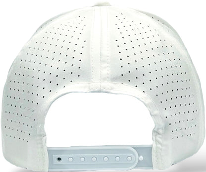 5 Panel Hydro Cap: White with Rope Snapback