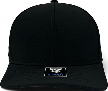 6 panel Hydro Cap: Black (NO ROPE)